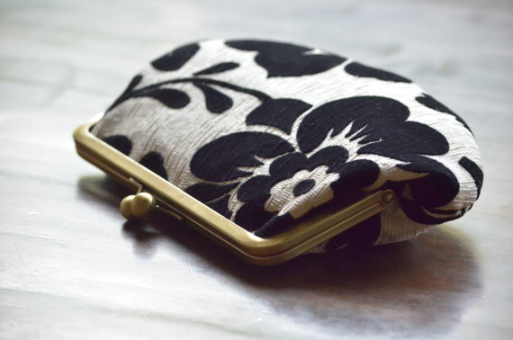 personalize clutch black and white exterior
