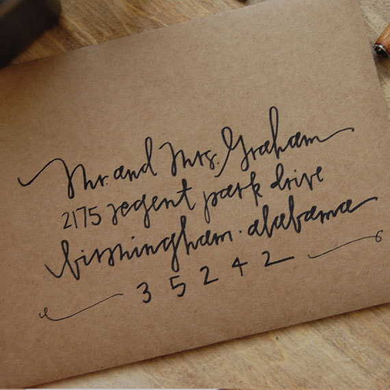 3 Easy Ways to Personalize Wedding Invitations (calligraphy: made in the fold) via EmmalineBride.com
