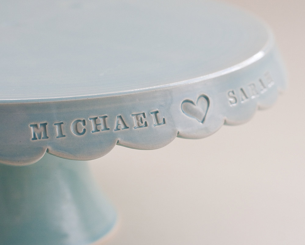 personalized cake stand