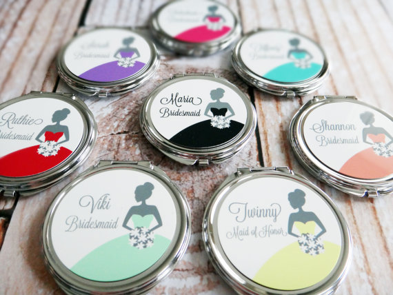personalized compact mirror