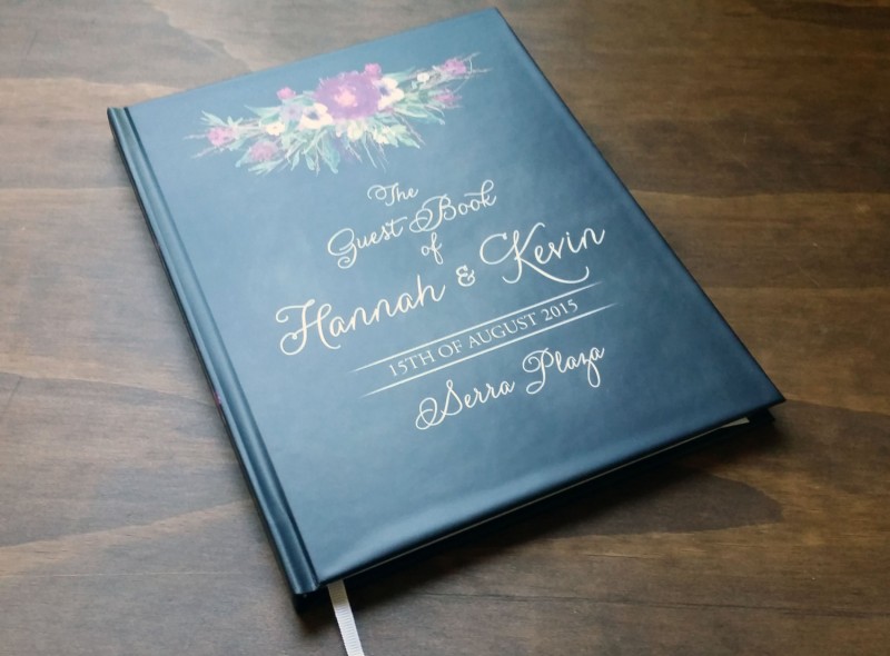 personalized guest book with chalkboard design