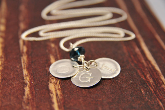 Wedding Jewelry for Mom - personalized initial necklace (by lillyput lane design co.)