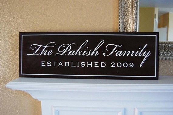 wedding gift ideas from a to z - personalized name sign by bosheree
