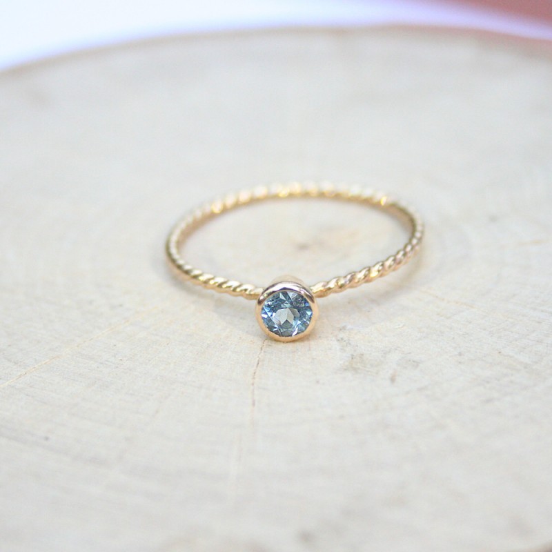 petite blue gemstone engagement ring