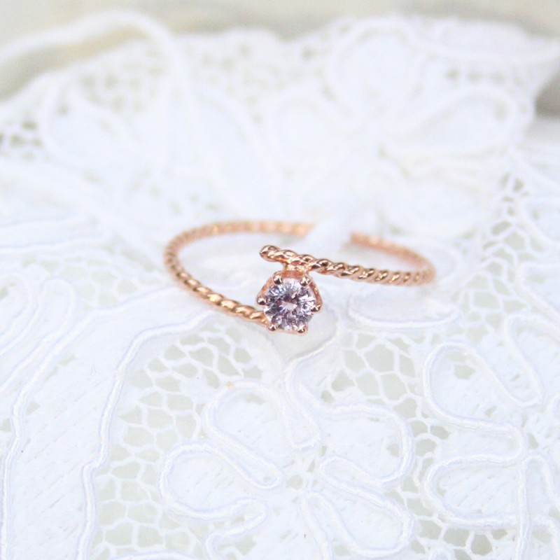 petite purple gemstone ring