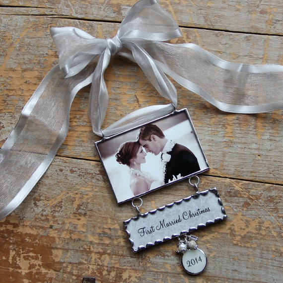 photo charm christmas ornament married by photoexpressions