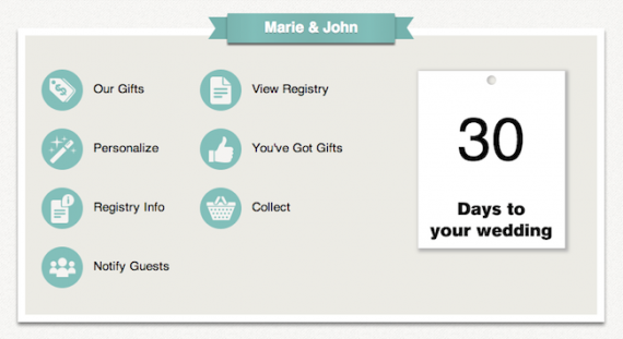 online wedding gift registry