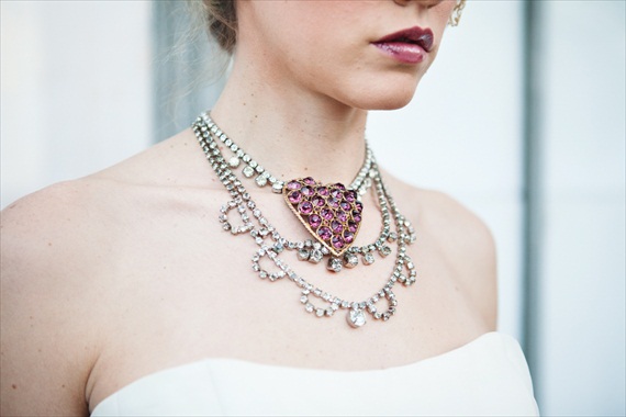 Hot Pink Heart Necklace - The Ritzy Rose 2013 Collection (via EmmalineBride.com)