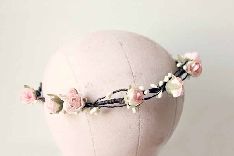 light pink - spring wedding crowns | via https://emmalinebride.com/bride/spring-wedding-crowns/