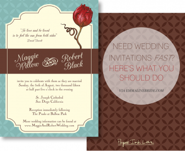 need wedding invitations fast? try this!