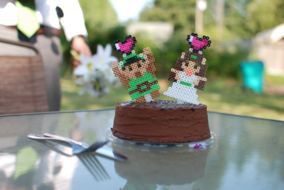 Unique Cake Toppers - pixelated cake topper