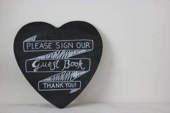 please sign our guest book chalkboard sign