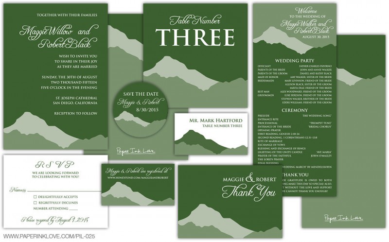 printables - for when you need wedding invitations fast