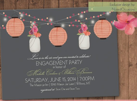 printable wedding invitations pink lantern design