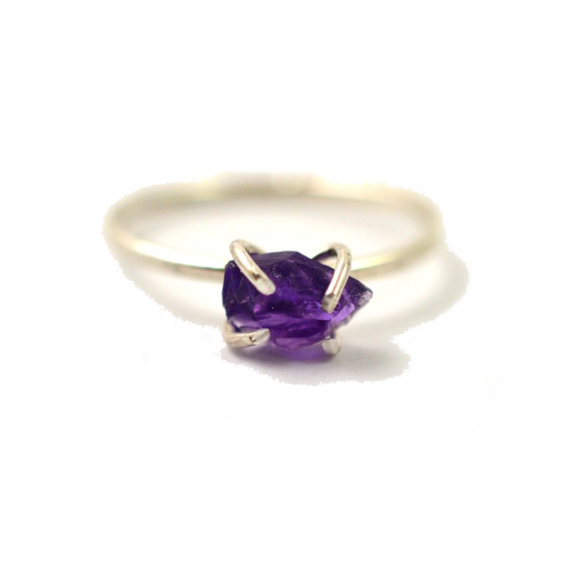 raw amethyst ring by aquarian thoughts