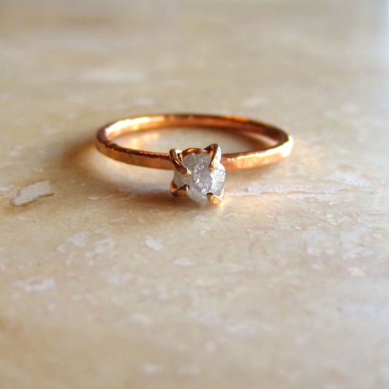 raw diamond ring alison titus jewelry