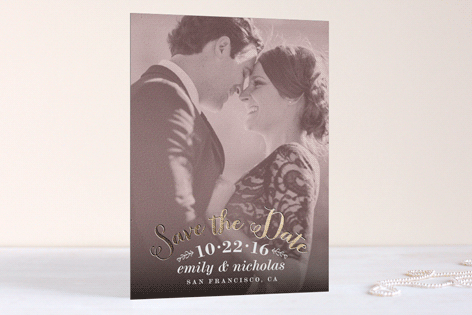 REAL Gold Foil Save the Date Cards