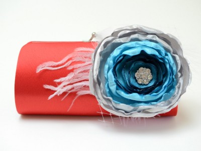 red clutch - Teal Wedding Accessories from Fallen Sparrow