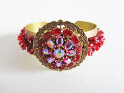 red cuff bracelet