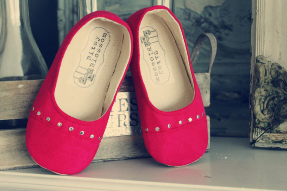 red rhinestone shoes for flower girls
