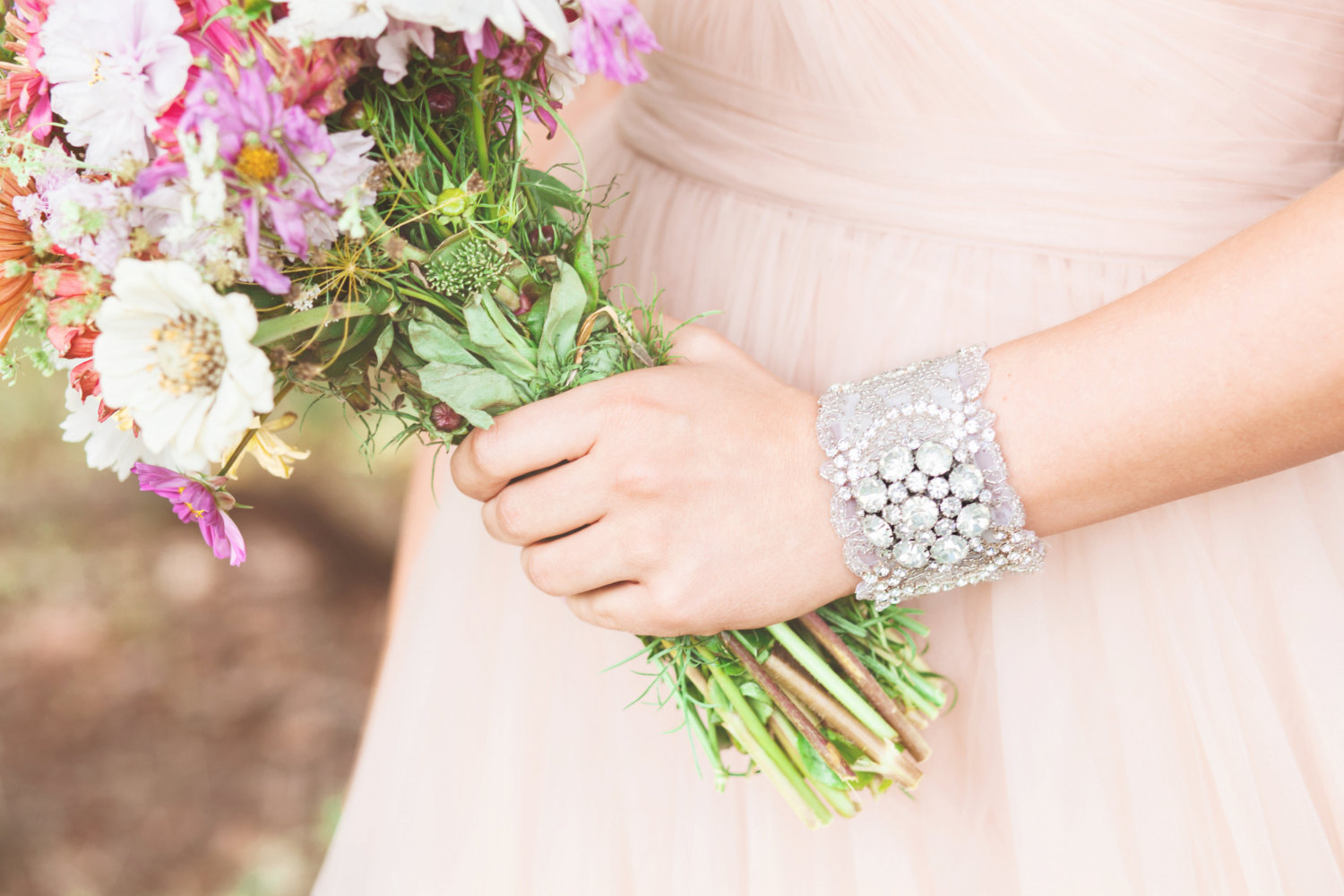 rhinestone bridal bracelet by cloe noel, photo by la candella weddings