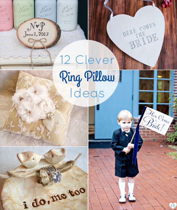 12 Clever Ring Bearer Pillow Ideas + Alternatives (via EmmalineBride.com)