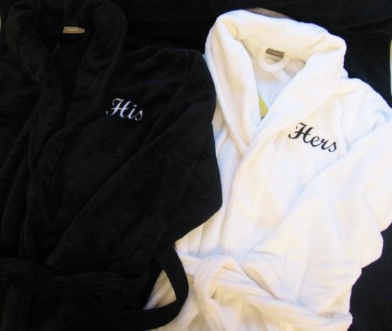 wedding gift ideas from a to z - robe set for mr. and mrs. by stephanie's unlimited creations