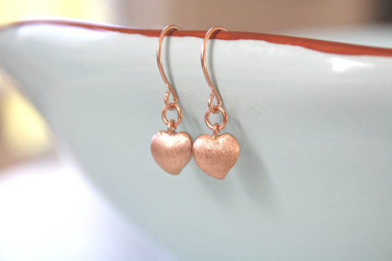 rose heart earrings by ava hope designs | via emmalinebride.com | valentine jewelry etsy