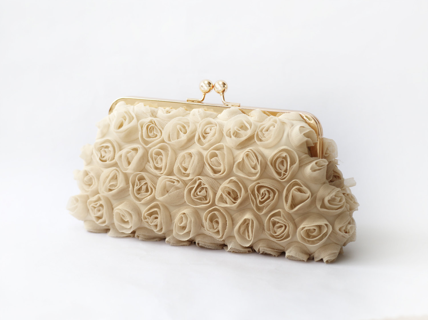 rosebuds floral inspired wedding clutch | flower bags clutches weddings by ANGEE W.