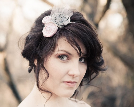 rosette wedding hair accessory