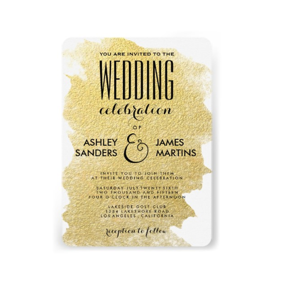 rounded wedding invitation gold via uniquely shaped wedding invitations
