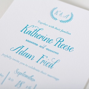 rustic letterpress invitation