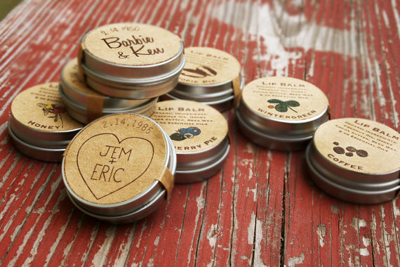 rustic lip balm favors by mountainess