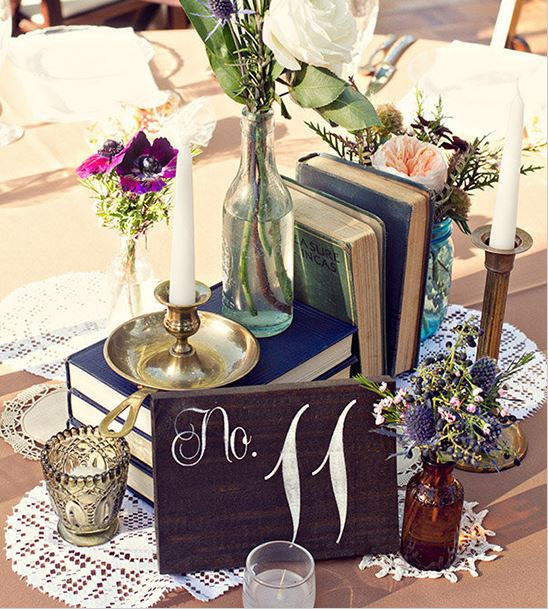 rustic table number from sweet nc collective