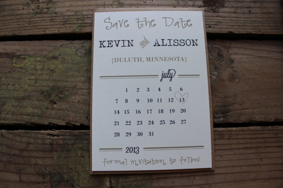 save the date calendar - 5 Creative Save the Date Ideas