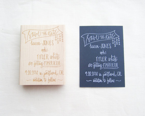 Custom Stamps for DIY Wedding Projects (by Paper Sushi)