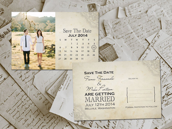 Vintage Inspired Save the Dates