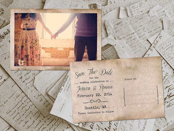 Vintage Inspired Save the Dates