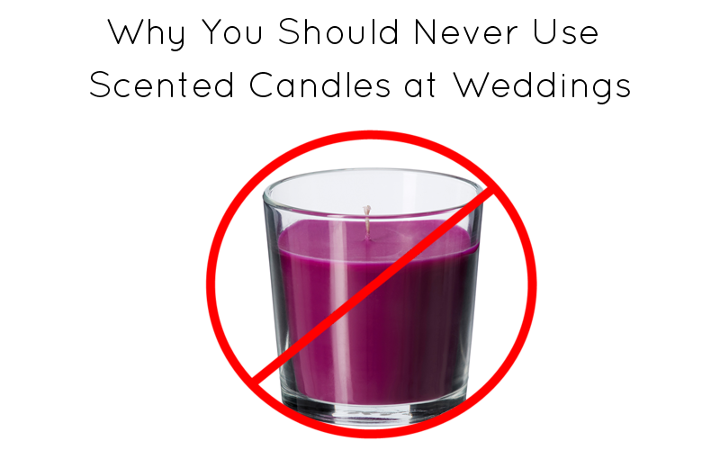 Why You Should Never Use Scented Candles at Wedding Receptions | https://emmalinebride.com/planning/scented-candles-at-wedding/