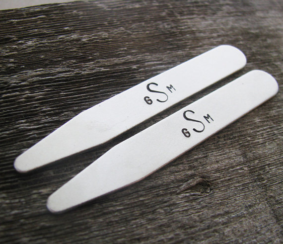 shirt collar stays custom-stamped (by julie the fish designs)