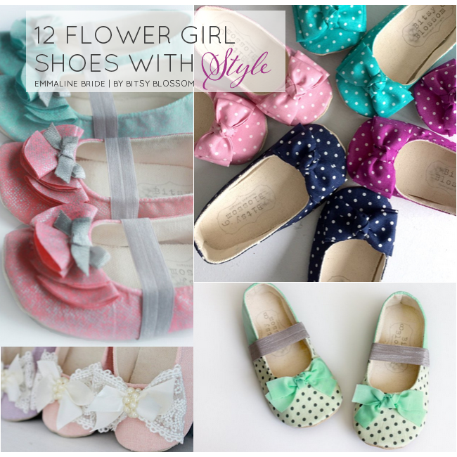 handmade flower girl shoes | https://emmalinebride.com/spring/handmade-flower-girl-shoes/