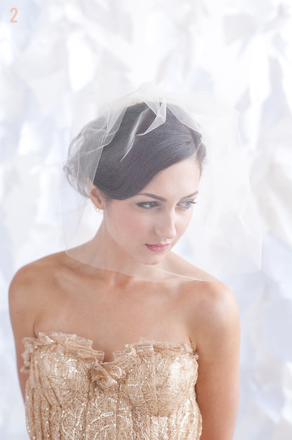 Wedding Veil Styles: The Ultimate Guide (Part One) - shoulder length veil by tessa kim, photo by candice benjamin