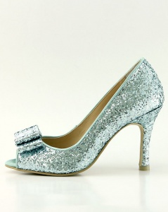 sparkly something blue heels