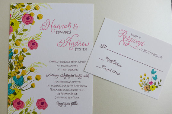 spring via 6 Colorful Wedding Invitations with Florals
