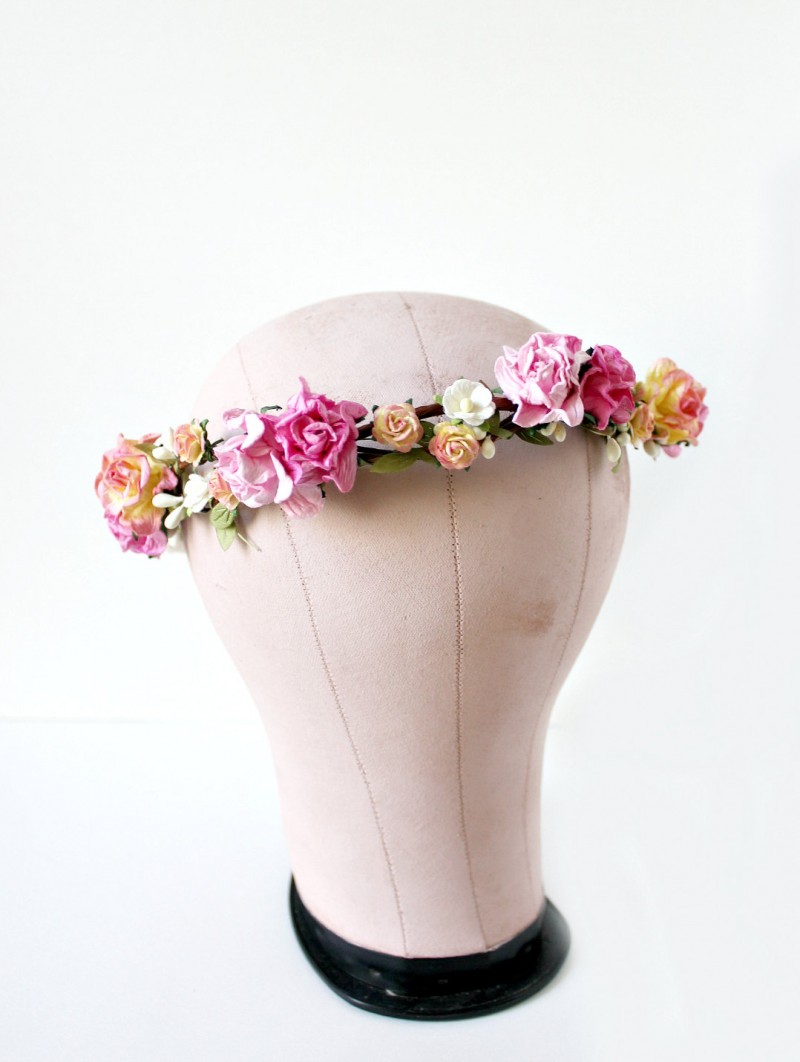 pink - spring wedding crowns | via https://emmalinebride.com/bride/spring-wedding-crowns/