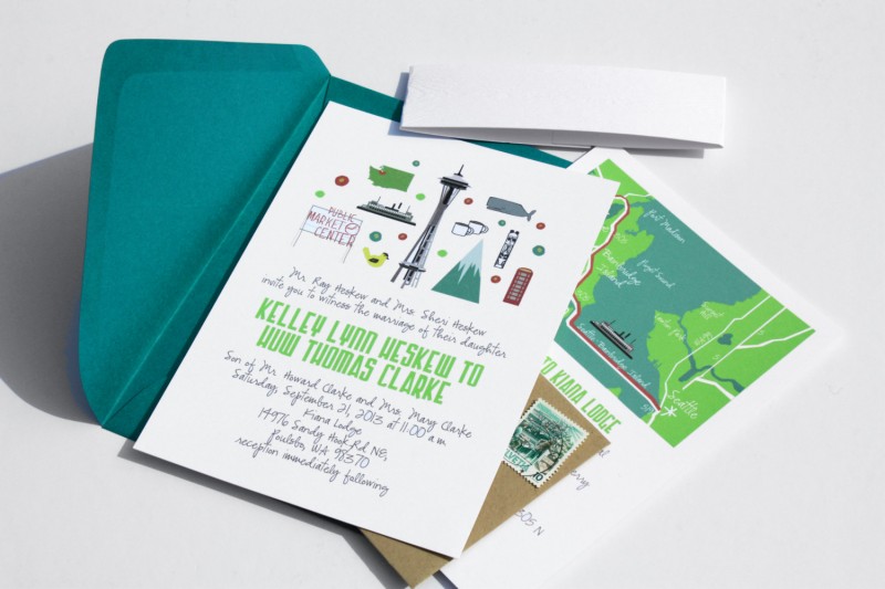 state themed wedding invitations via 25 State Ideas That Will Make Your Big Day More Awesome