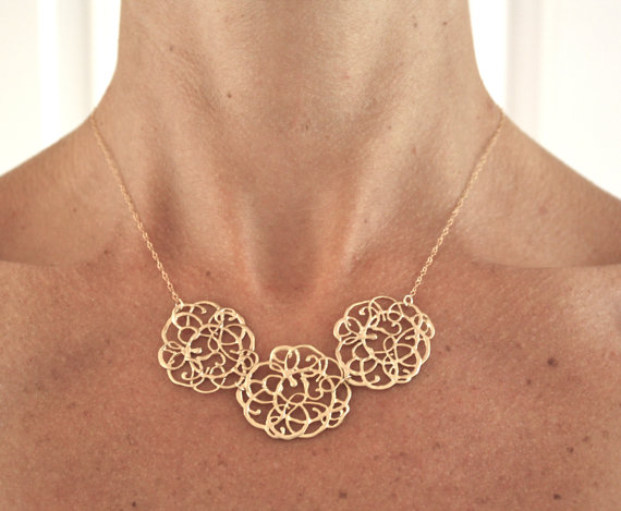 Gold Lace Necklace
