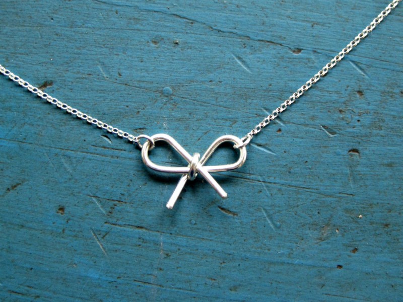 sterling silver bow jewelry etsy find