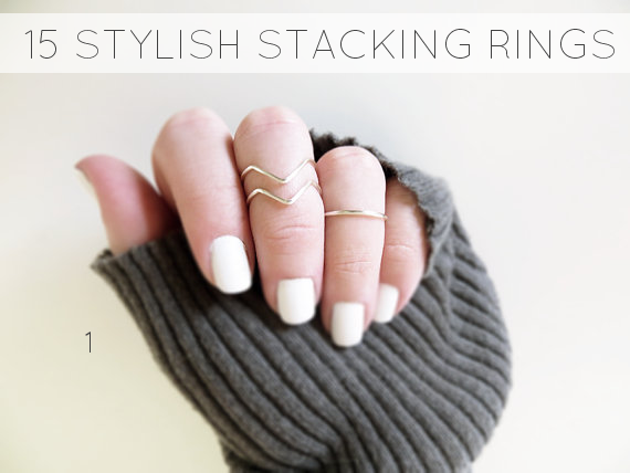 stylish stacking rings