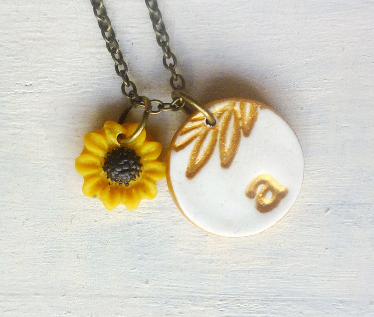 sunflower necklace by palomaria
